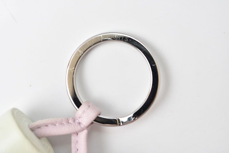 Hermes Key Ring Key Holder Charm Carmen Unodos Pink Green — view 3
