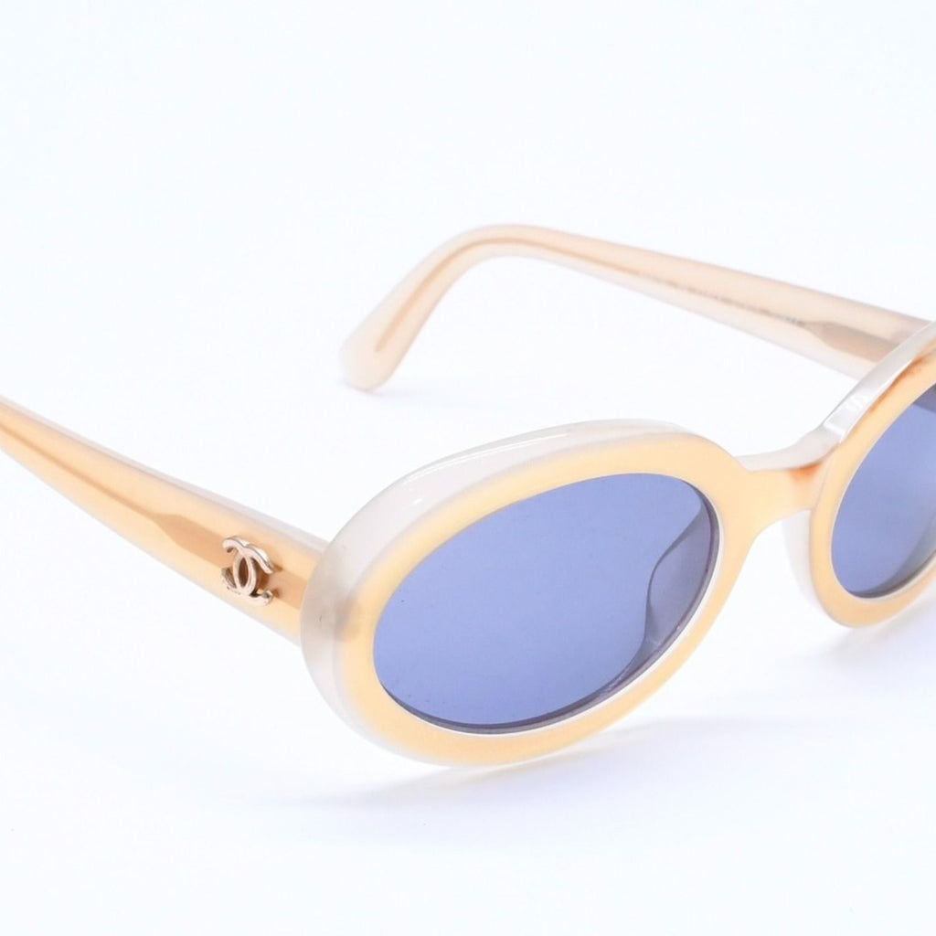 Chanel Sunglasses Eyewear CC Logo Beige Gold Acetate — view 4