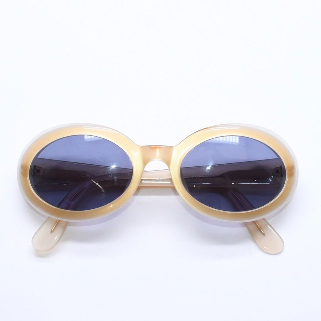 Chanel Sunglasses Eyewear CC Logo Beige Gold Acetate — view 2