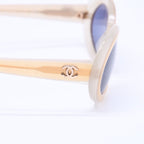 Chanel Sunglasses Eyewear CC Logo Beige Gold Acetate — view 8