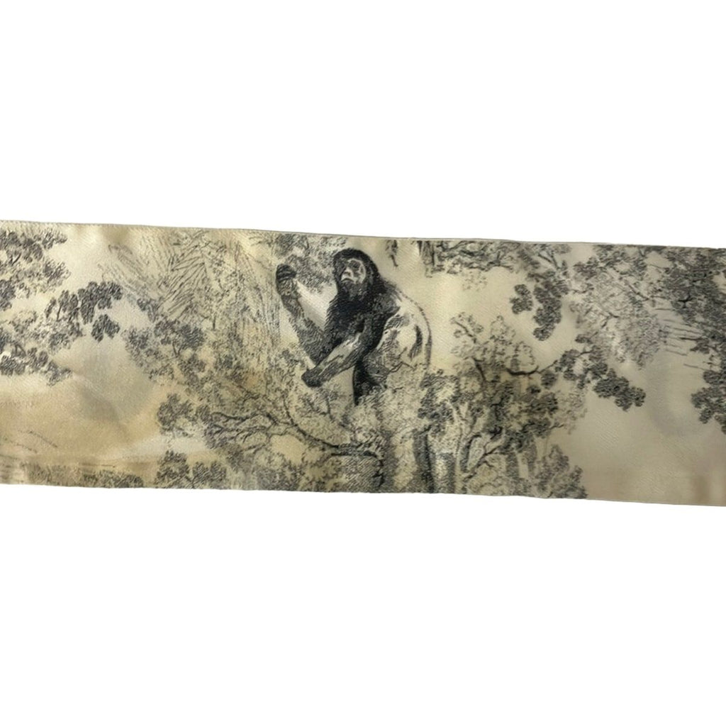 Dior Scarf White Gray Ribbon Toile de Jouy — view 4