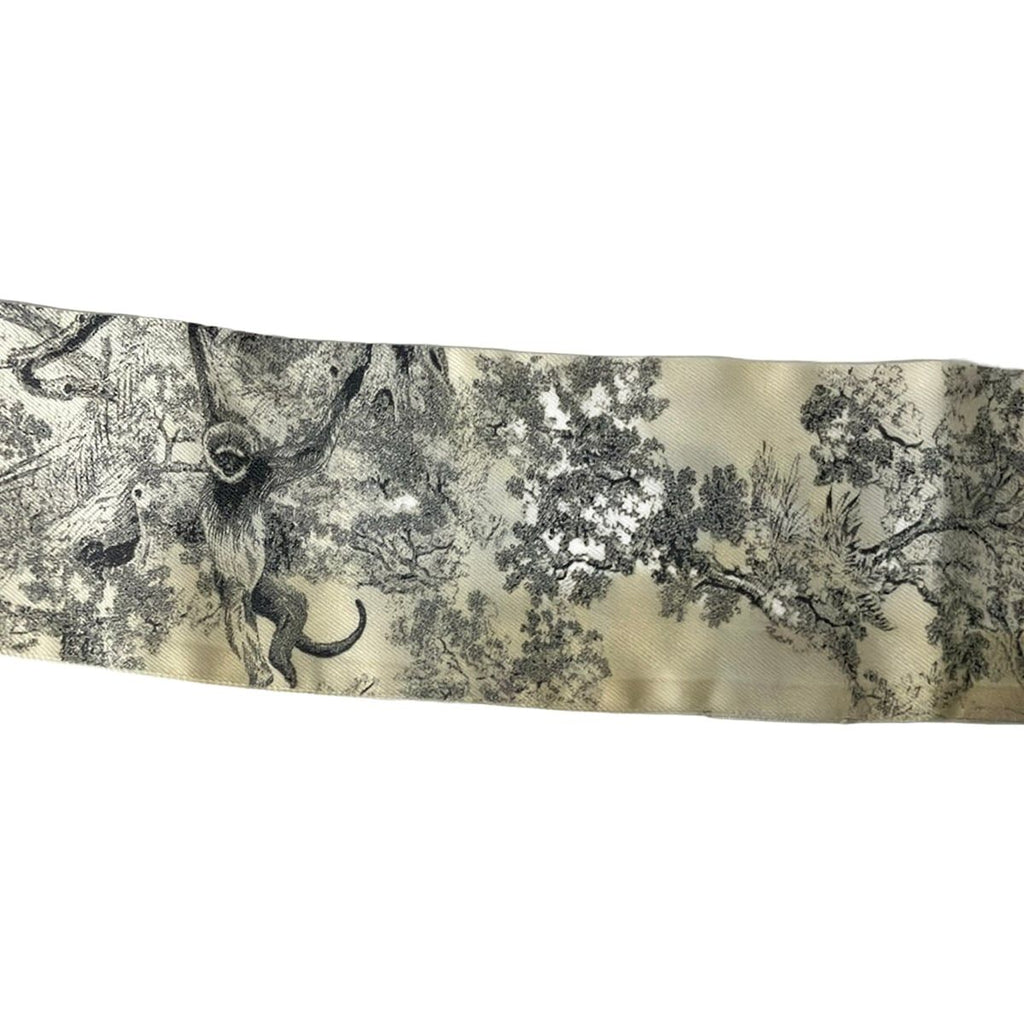 Dior Scarf White Gray Ribbon Toile de Jouy — view 5