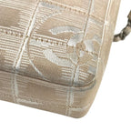 Chanel Shoulder Bag CC Logo Nylon Beige — view 4