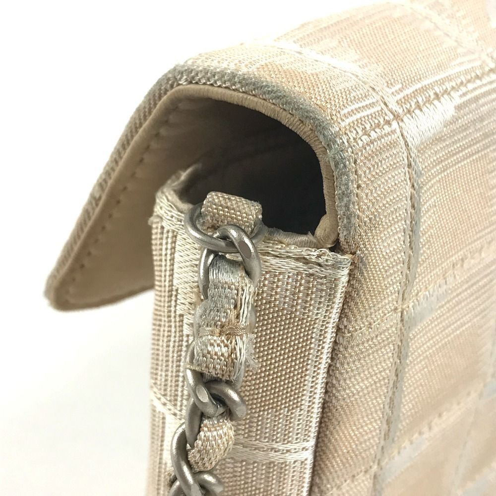 Chanel Shoulder Bag CC Logo Nylon Beige — view 3