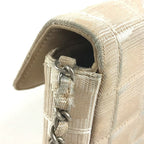 Chanel Shoulder Bag CC Logo Nylon Beige — view 3