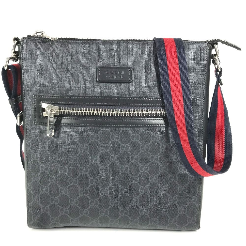 Gucci Shoulder Bag Courier GG Supreme Canvas Black