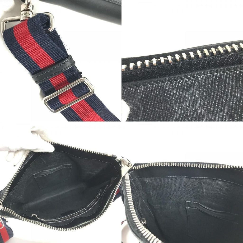 Gucci Shoulder Bag Courier GG Supreme Canvas Black