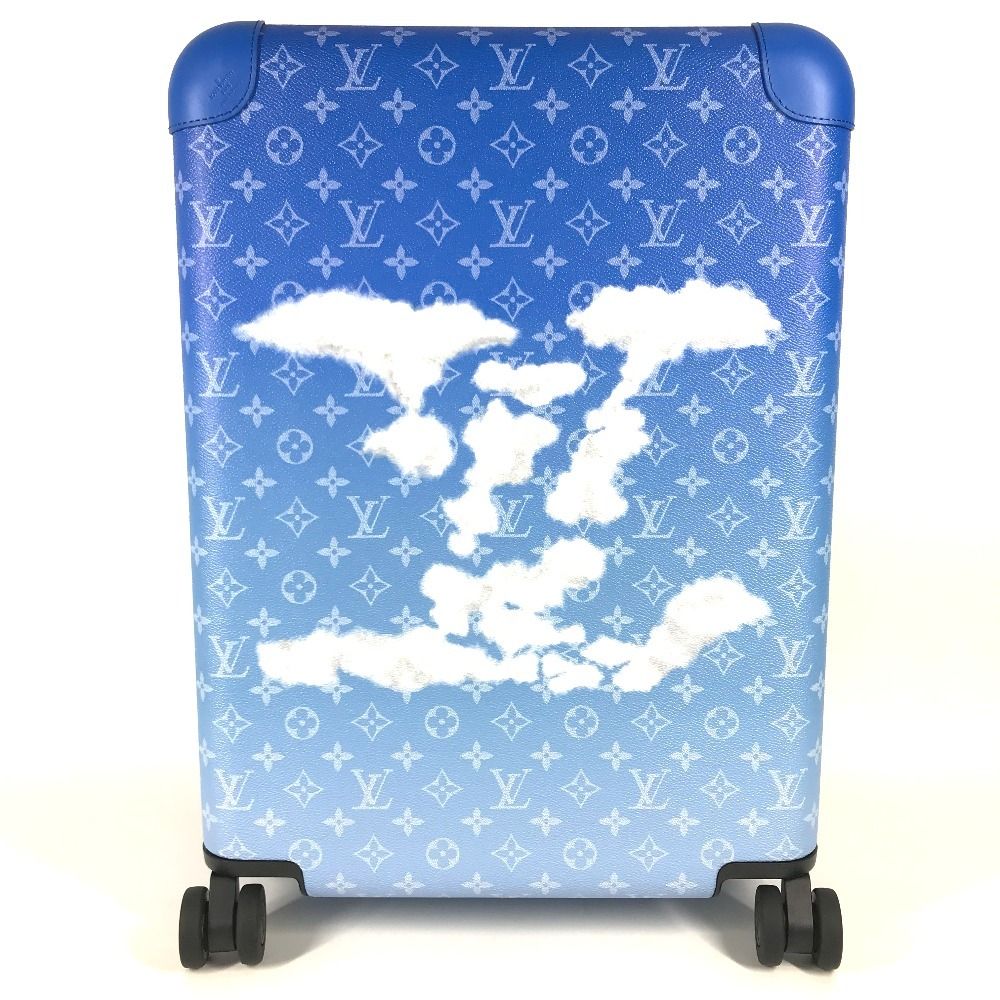 Louis Vuitton Travel Bag Horizon 55 Leather Blue