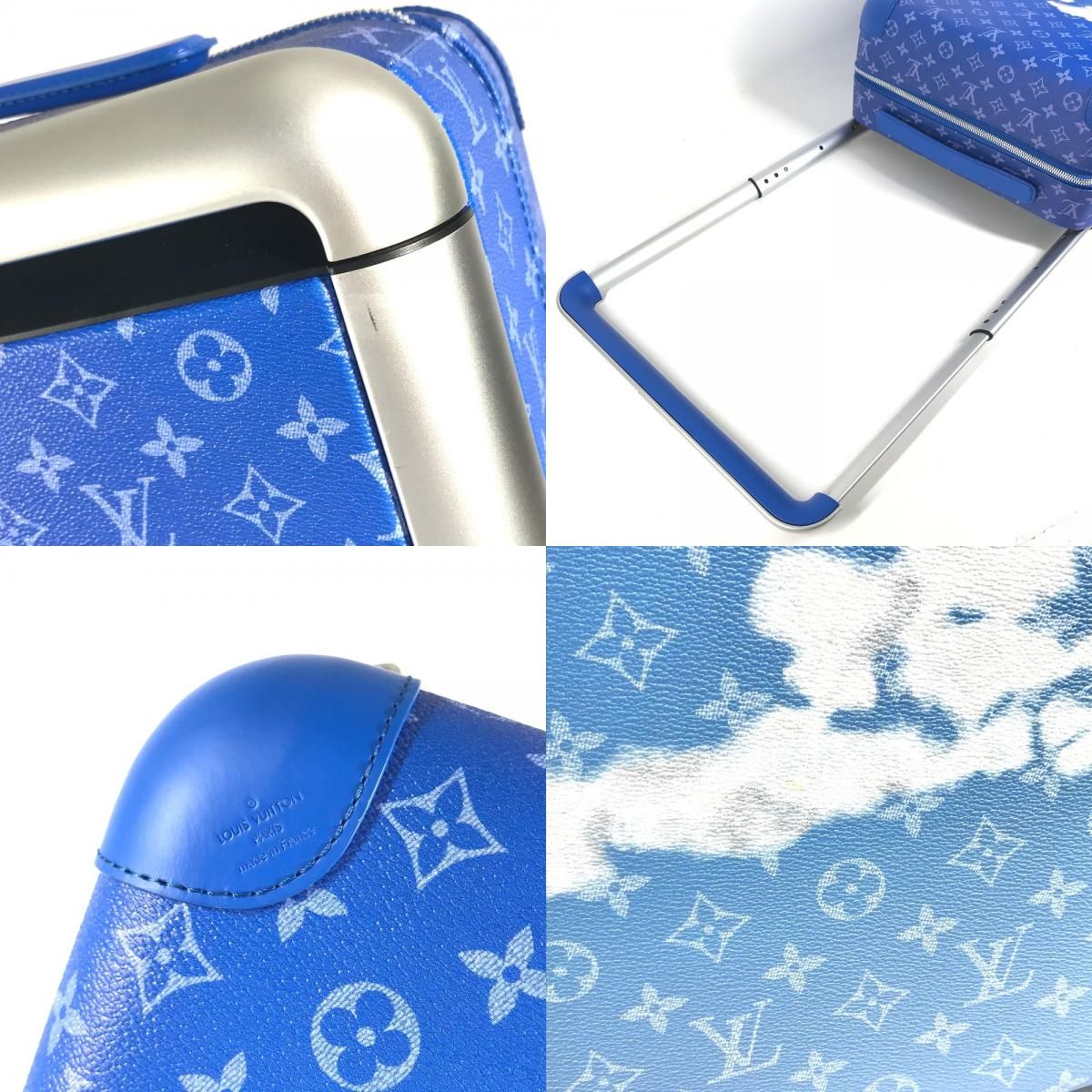 Louis Vuitton Travel Bag Horizon 55 Leather Blue — view 8