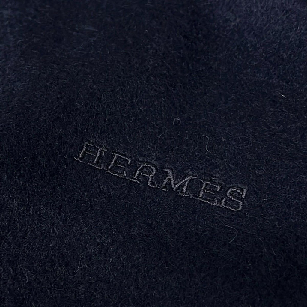 Hermes Shawl Dark Navy Cashmere Scarf — view 3