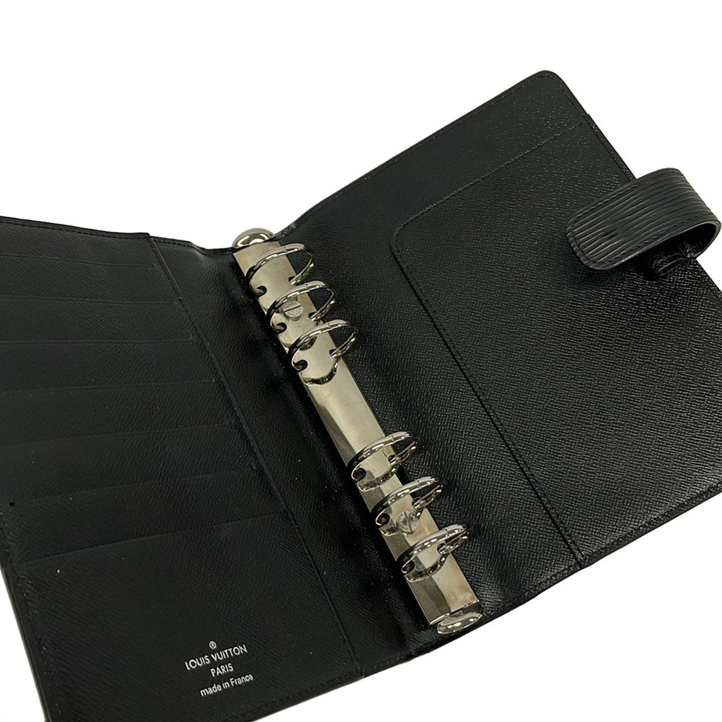 Louis Vuitton Notebook Epi Agenda MM Noir Leather — view 3