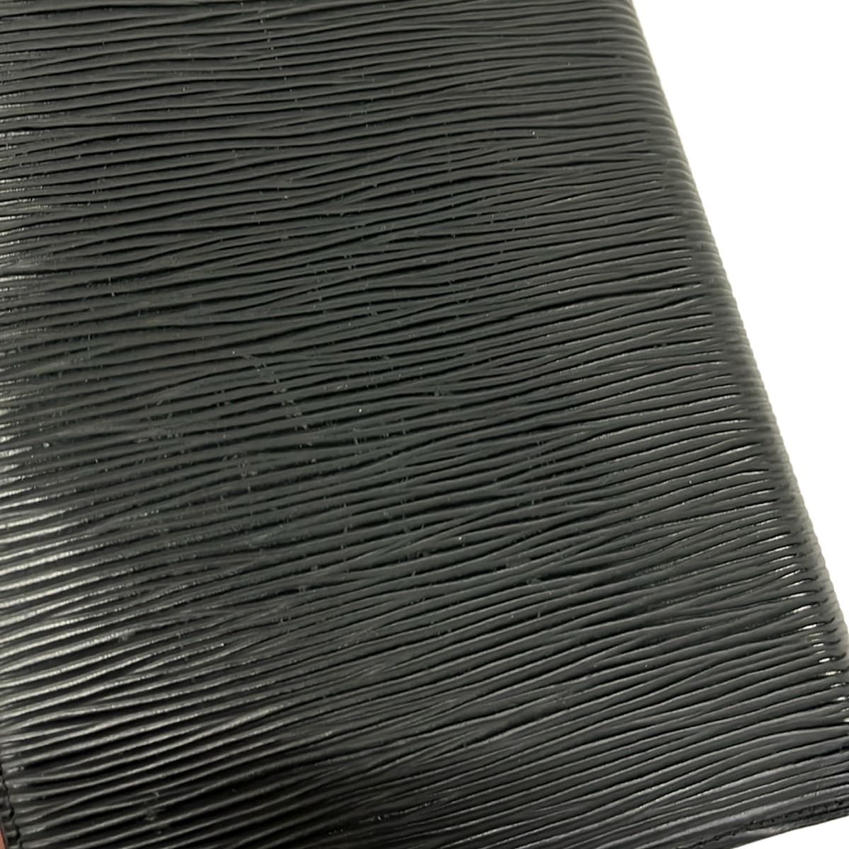 Louis Vuitton Notebook Epi Agenda MM Noir Leather — view 5
