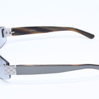 Gucci Sunglasses Eyewear Khaki Lens Temple Silver — view 5