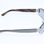 Gucci Sunglasses Eyewear Khaki Lens Temple Silver — view 4