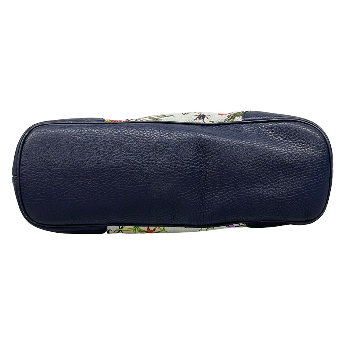 Gucci Tote Flora Light Blue Navy Multi in Japan Leather — view 5