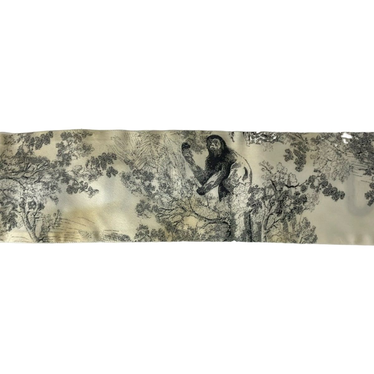 Dior Scarf White Gray Ribbon Toile de Jouy — view 4