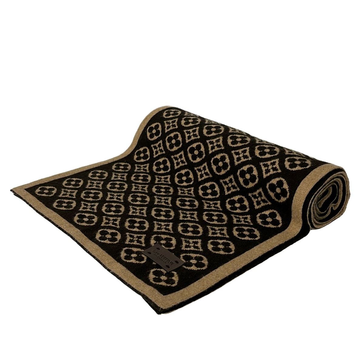 Louis Vuitton Scarf Echarpe Brown Cashmere