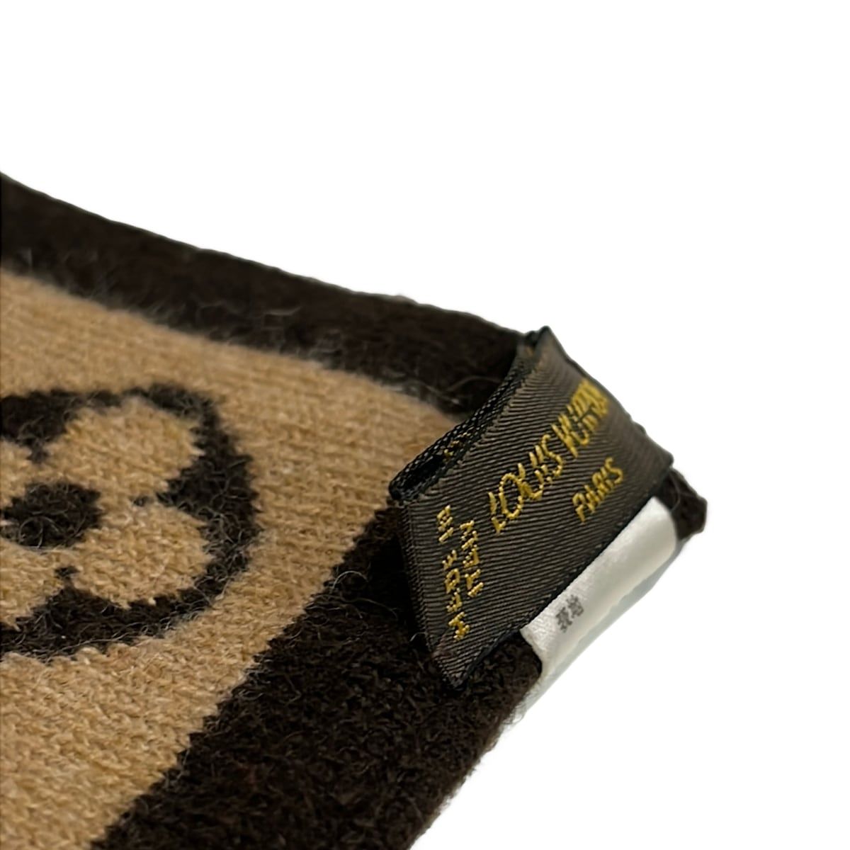Louis Vuitton Scarf Echarpe Brown Cashmere — view 7