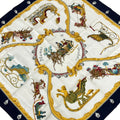 Hermes Scarf Carre 90 Ivory Dark Yellow Multi Plumes Et Grelots