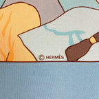 Hermes Scarf Carre 90 Light Blue Beige Multi Marche Flottant du Lac Inle — view 2