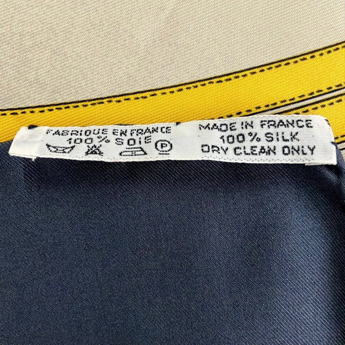 Hermes Scarf Carre 90 White Navy Multi Grande Tenue — view 3