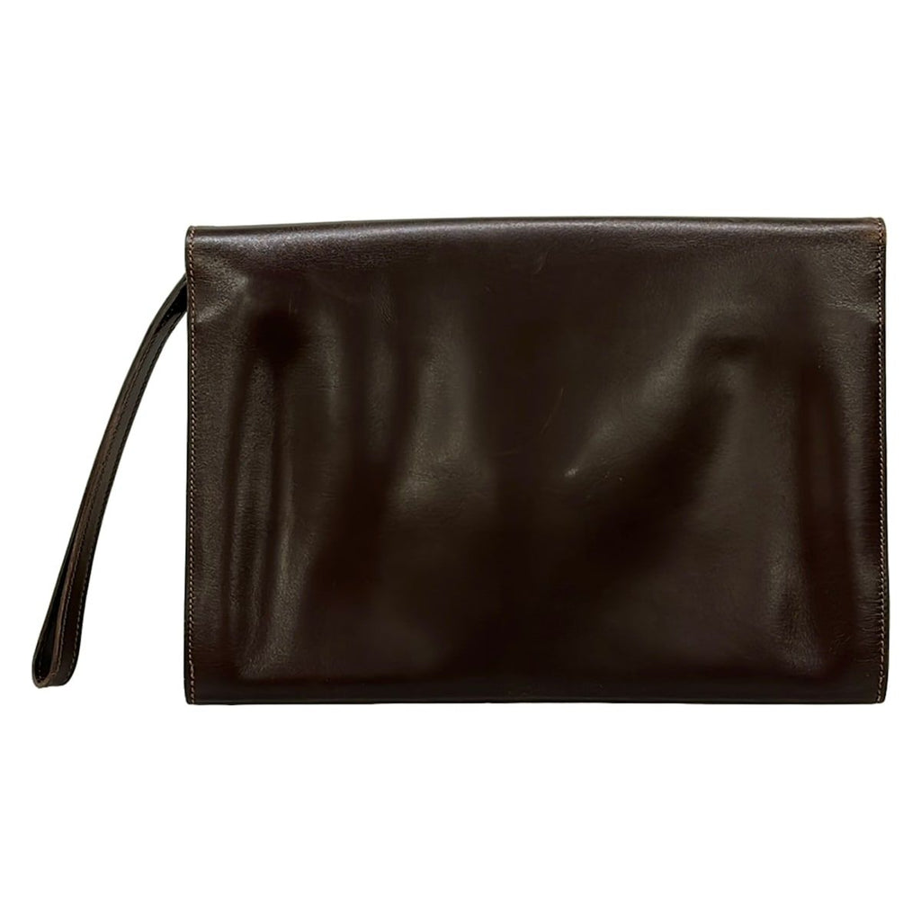 Hermes Second Bag Kirius Dark Brown Leather — view 3