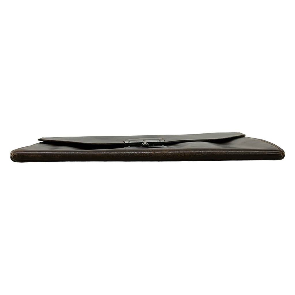 Hermes Second Bag Kirius Dark Brown Leather — view 5