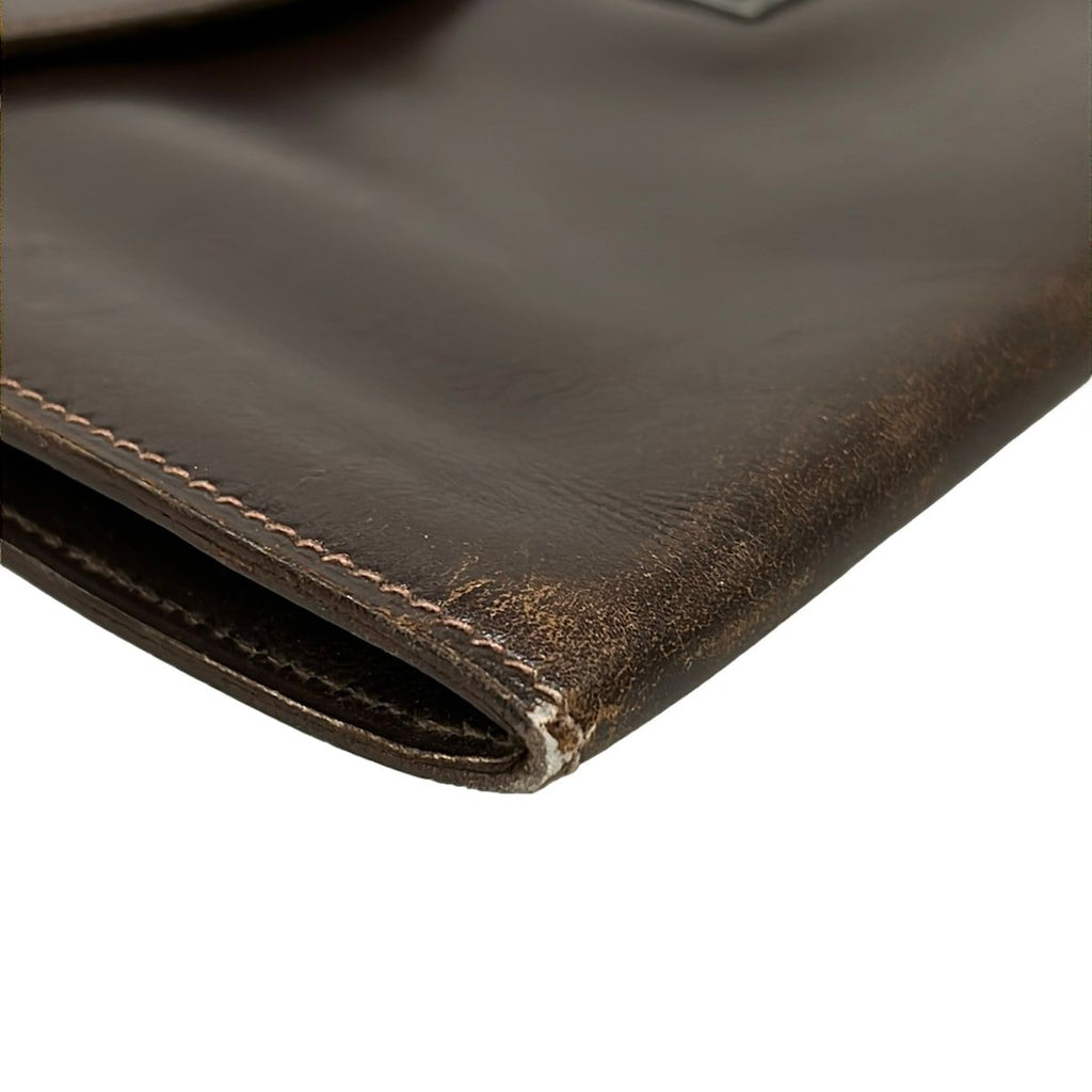 Hermes Second Bag Kirius Dark Brown Leather — view 6