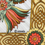 Hermes Scarf Carre Plisse White Yellow Multi D'ecoup — view 2