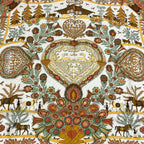Hermes Scarf Carre Plisse White Yellow Multi D'ecoup — view 4