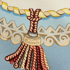 Hermes Scarf Carre 90 Ivory Light Blue Multi Paperoles — view 2