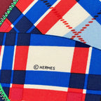 Hermes Scarf Carre 90 Navy Red Multi Comfort en Automobile — view 2