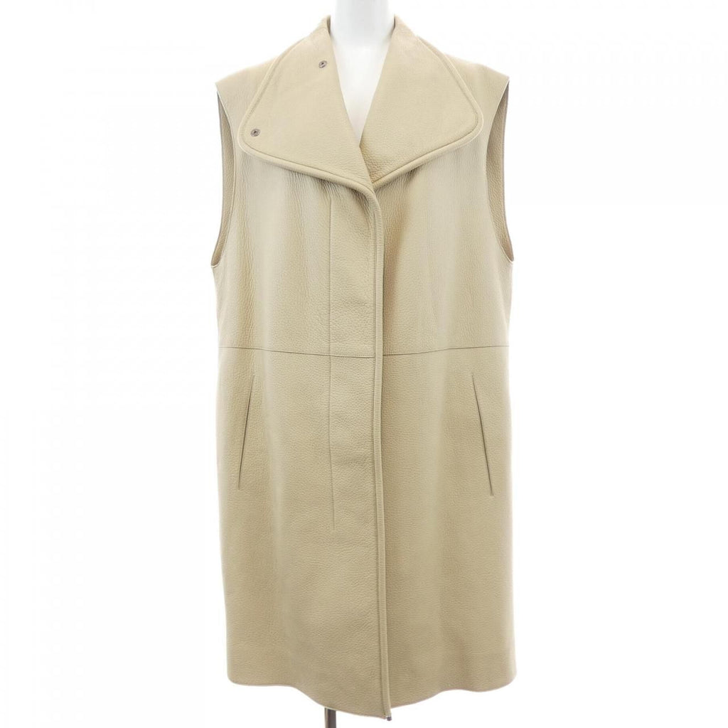 Hermes Long Vest Beige