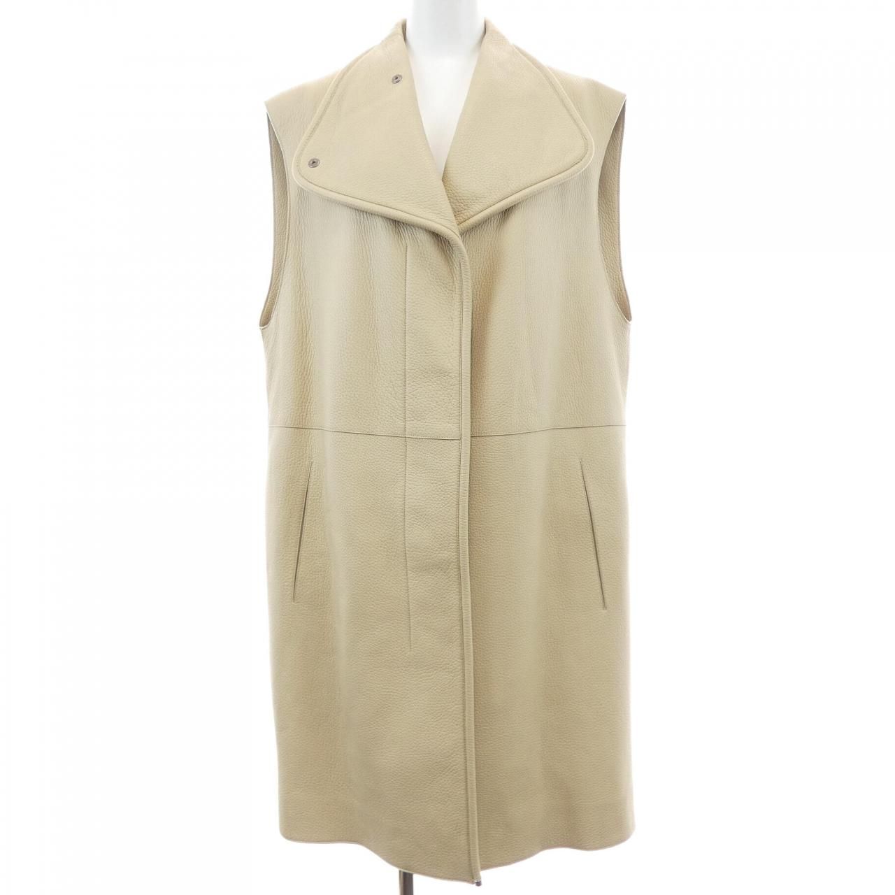 Hermes Long Vest Beige