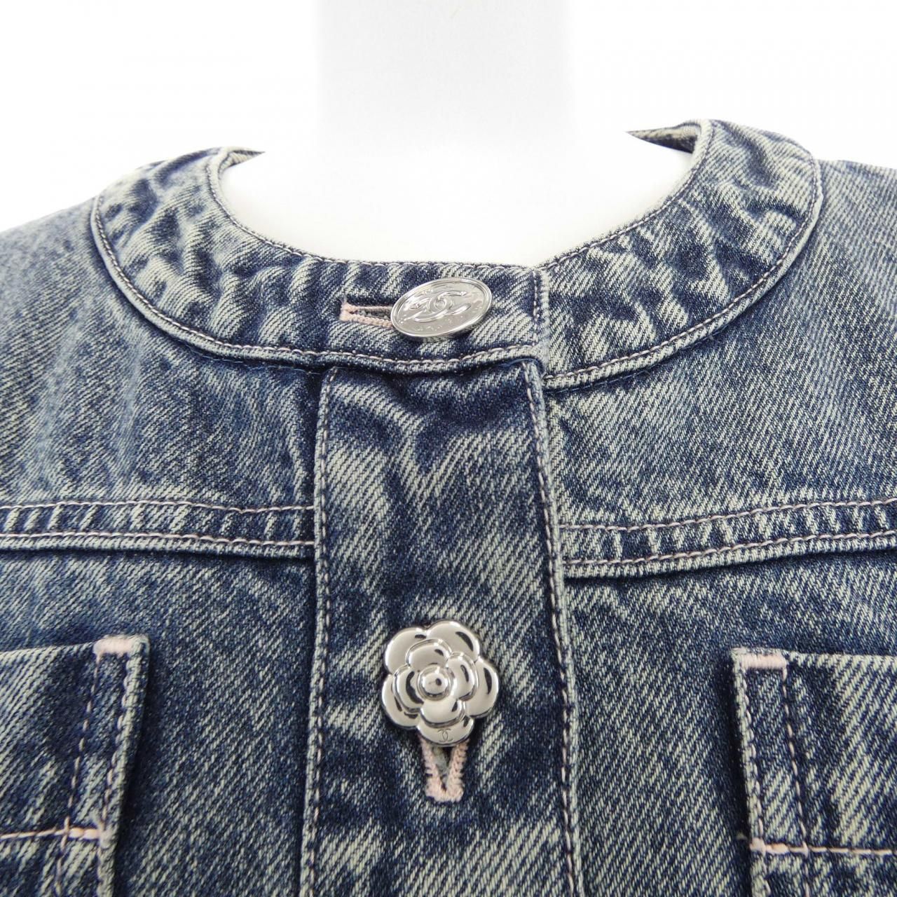 Chanel Denim Jacket Blue — view 6