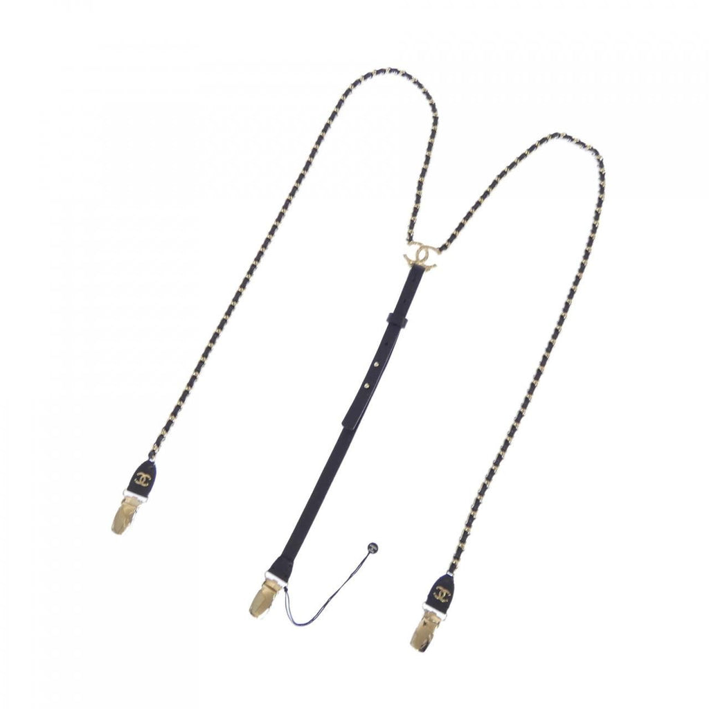 Chanel Suspenders Black