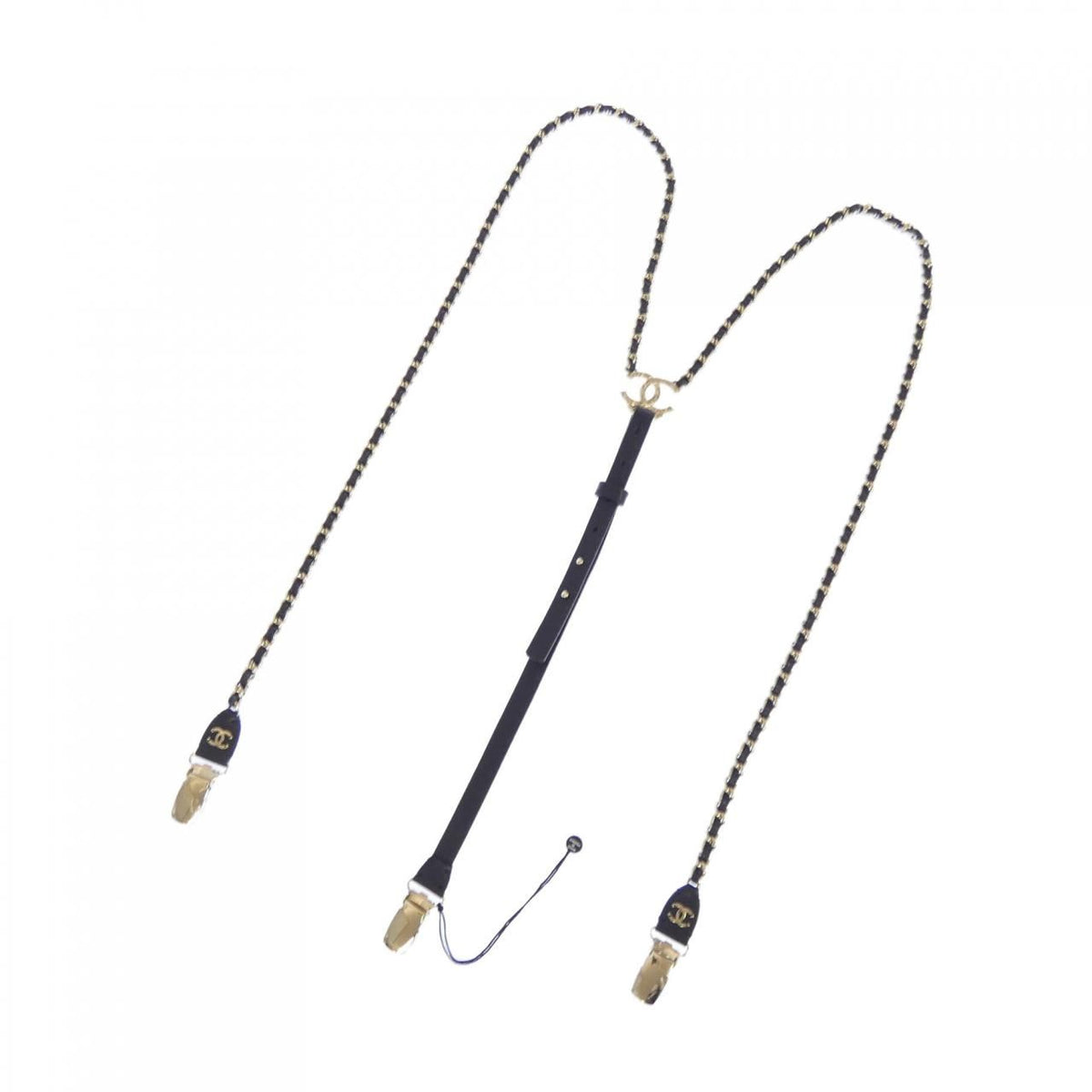 Chanel Suspenders Black