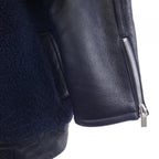 Hermes Shearling Jacket Navy — view 6