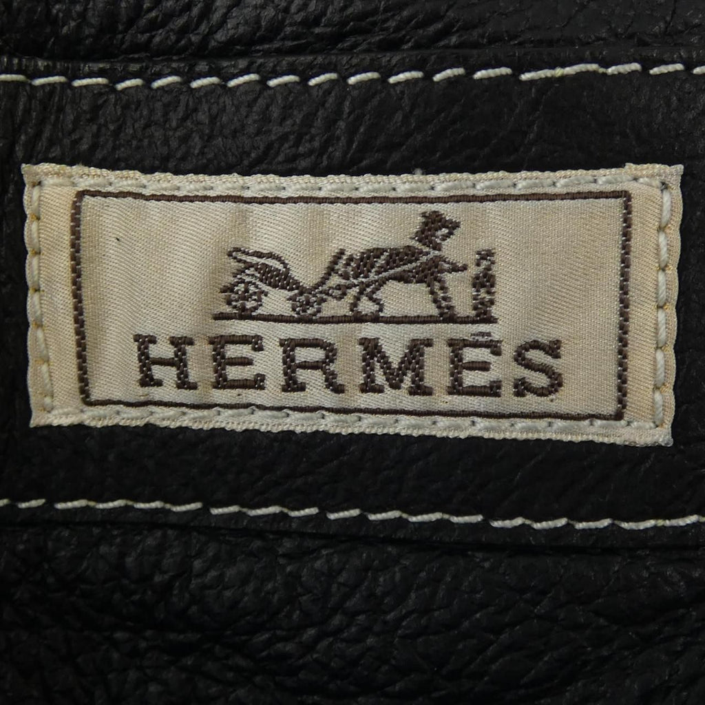 Hermes Shearling Jacket Navy — view 4