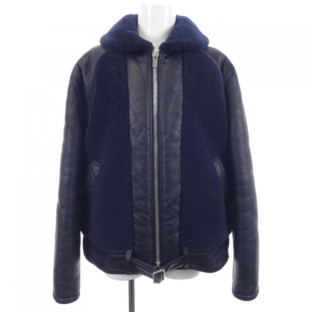 Hermes Shearling Jacket Navy