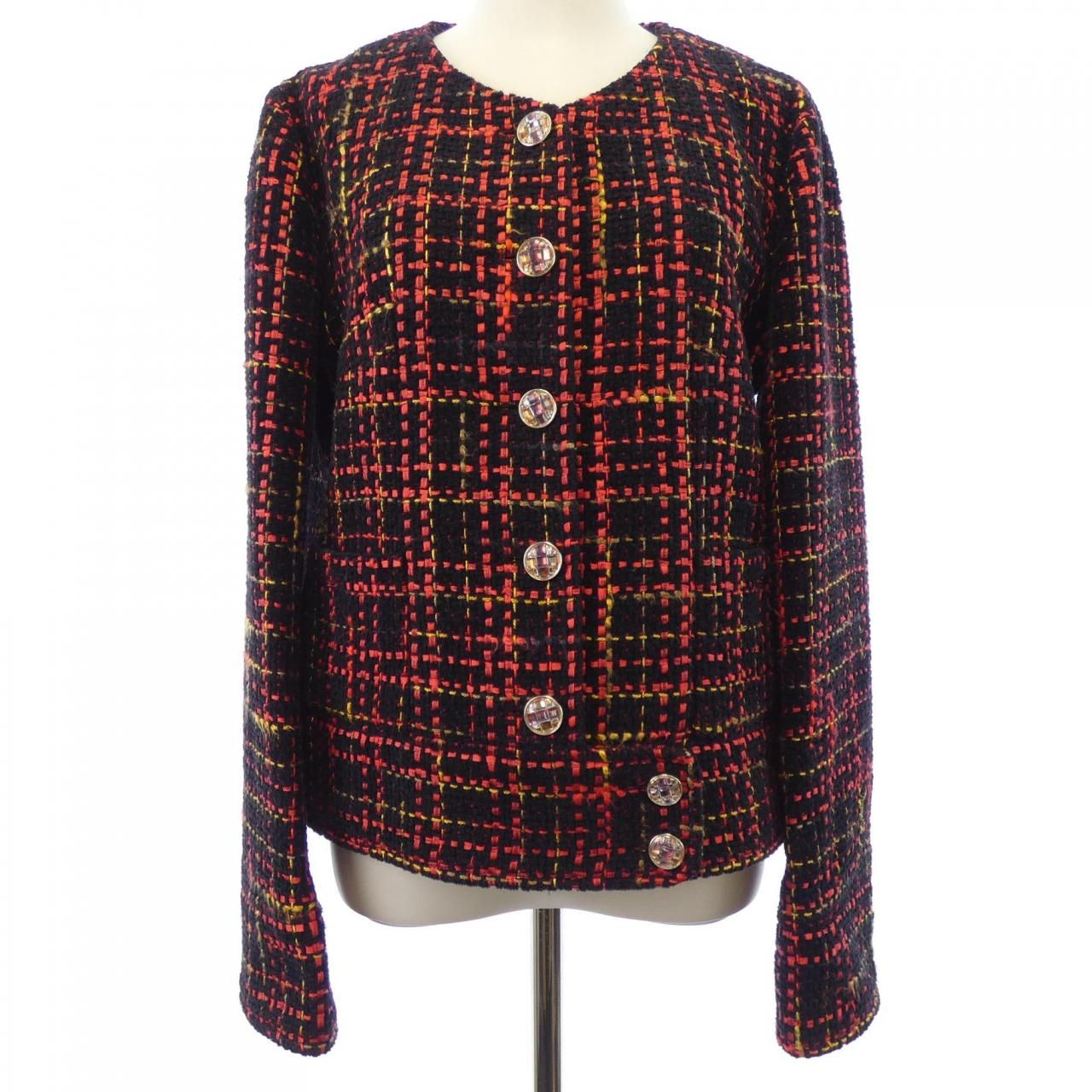 Chanel Collarless Jacket Black