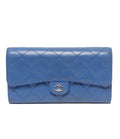 Chanel Wallet Silver Quilted