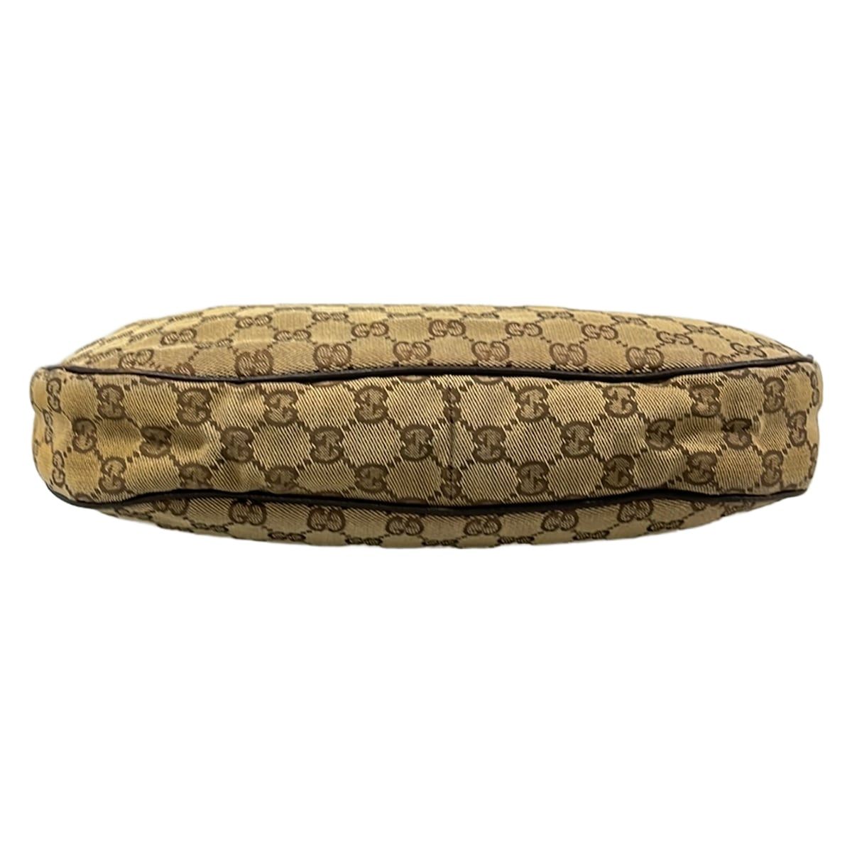 Gucci Shoulder Bag GG Pattern Dark Brown Beige Leather — view 5