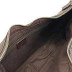 Gucci Shoulder Bag GG Pattern Dark Brown Beige Leather — view 7