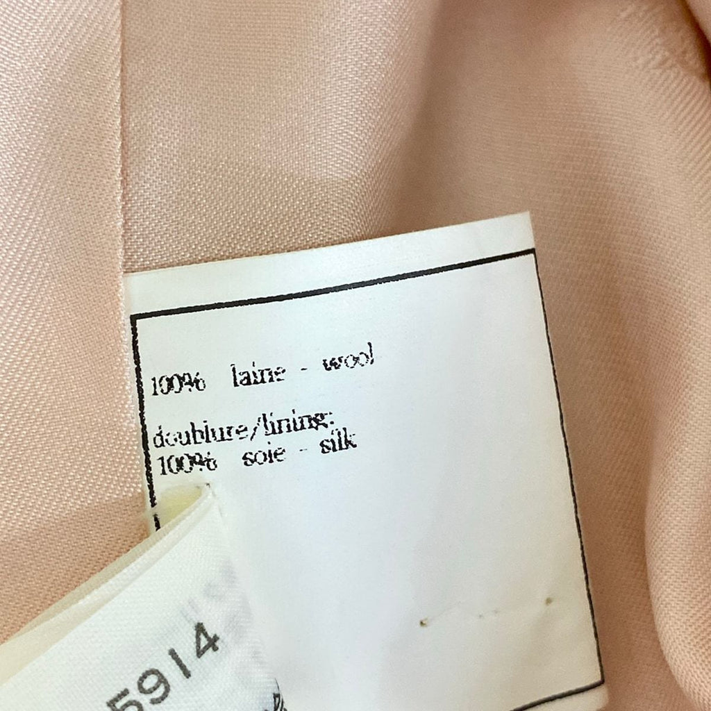 Chanel Jacket 40 M Light Pink Long Sleeve CC Logo Button Double Spring Autumn — view 4