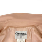 Chanel Jacket 40 M Light Pink Long Sleeve CC Logo Button Double Spring Autumn — view 7