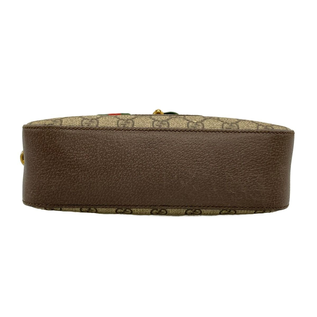 Gucci Shoulder Bag Neo Vintage GG Supreme Beige Dark Brown Leather — view 5