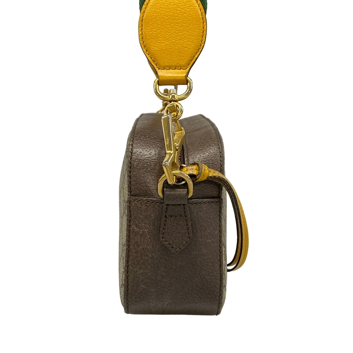 Gucci Shoulder Bag Neo Vintage GG Supreme Beige Dark Brown Leather — view 2