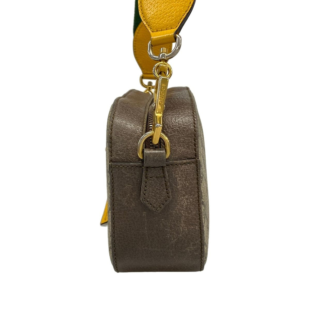 Gucci Shoulder Bag Neo Vintage GG Supreme Beige Dark Brown Leather — view 4
