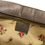 Gucci Shoulder Bag Neo Vintage GG Supreme Beige Dark Brown Leather — view 8